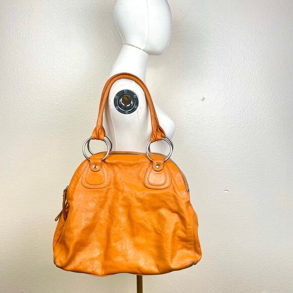 Latico Womens Bag Genuine Leather Orange Oversized Slouchy Hobo Shoulder Boho - Picture 11 of 16